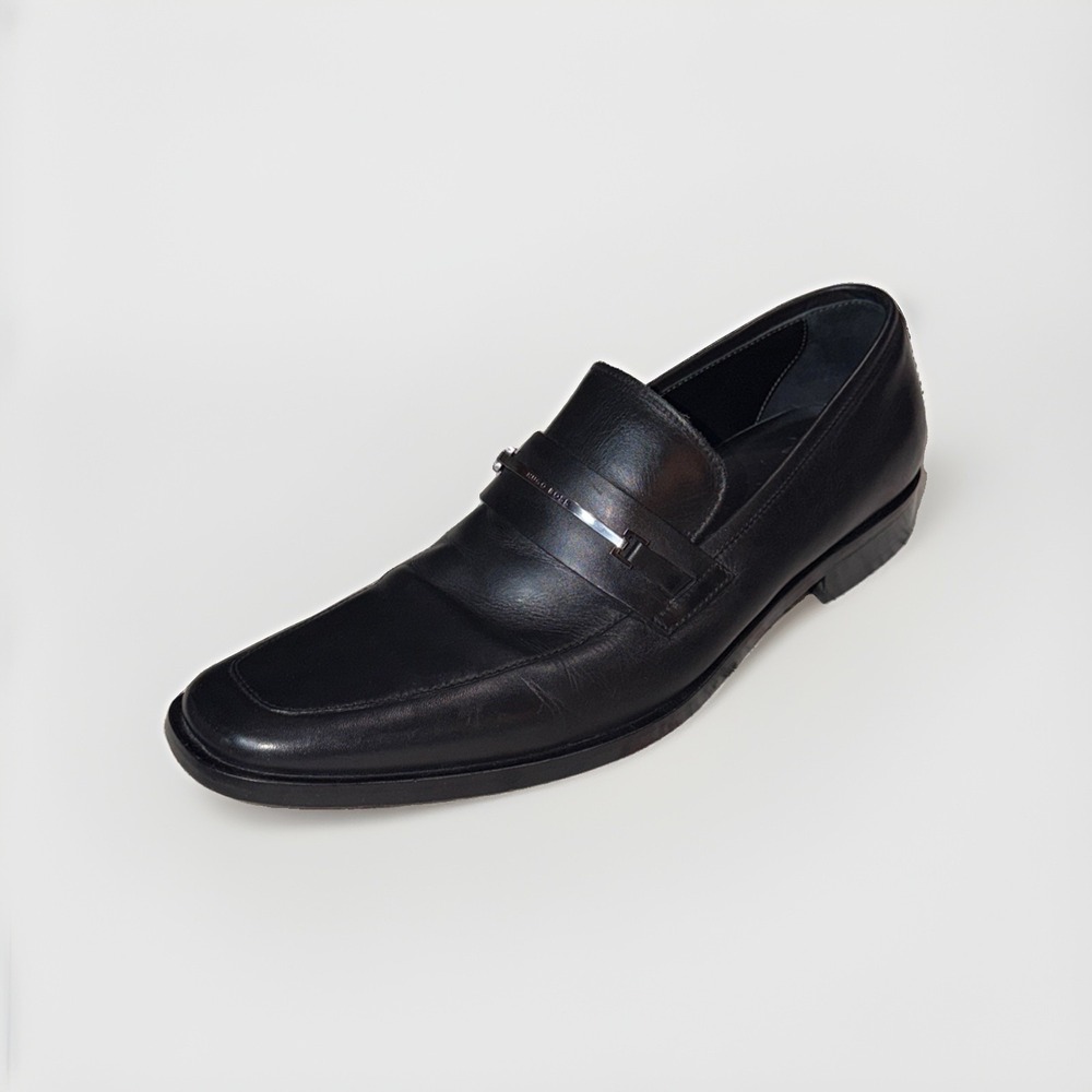 Hugo Boss Men's Carl Black Horse Bit Leather Loafers Dress Shoes US Size 10.5